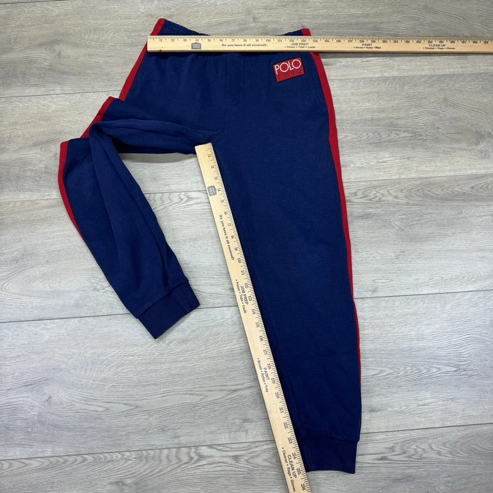 Polo Ralph Lauren 1992 Patch Boys Jogger Track Pants‎ Sz L(14-16) Preppy